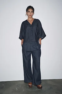 CHEMISE EN DENIM DÉCONTRACTÉE ZW COLLECTION