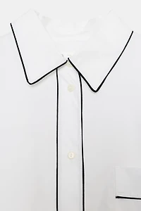 ZW COLLECTION CONTRAST POPLIN SHIRT