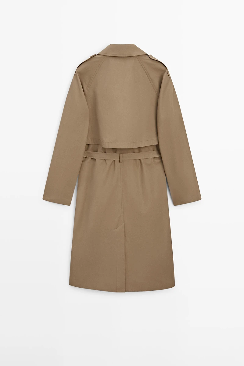 100% cotton trench coat