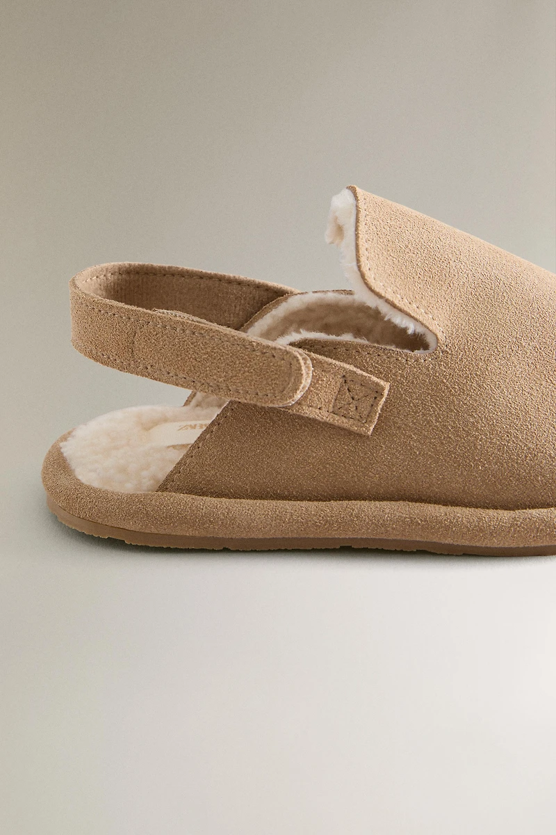 CHILDREN'S WARM LEATHER CLOGS