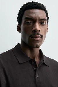 REGULAR FIT COTTON BLEND KNIT POLO