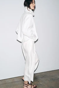 100% LINEN BOMBER JACKET ZW COLLECTION