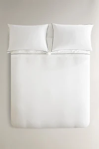 SATEEN DUVET COVER WITH TRIM