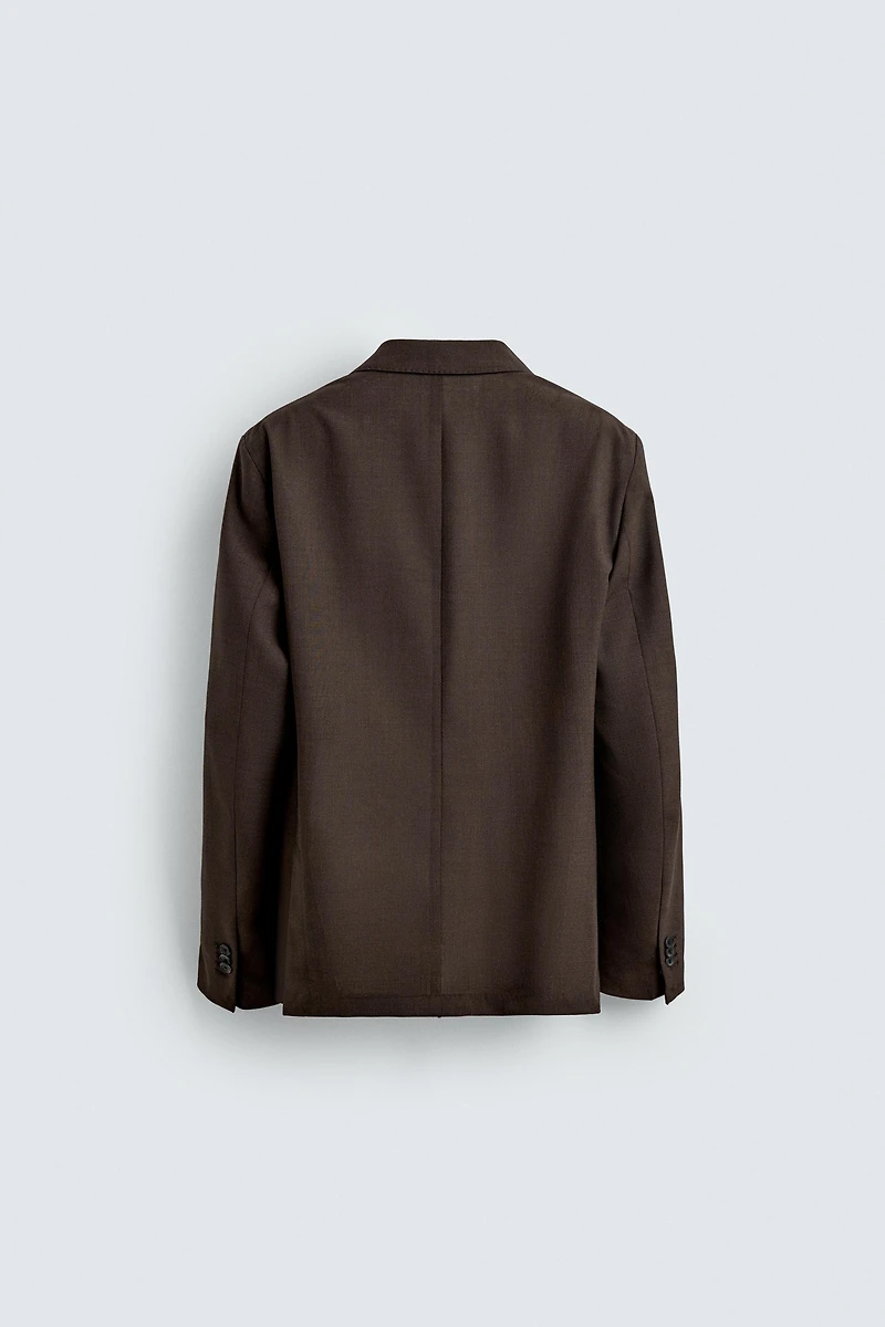 REGULAR FIT 100% WOOL BLAZER