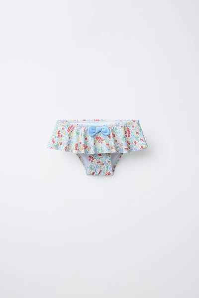 1-6 YEARS/ RUFFLED FLORAL BOTTOMS