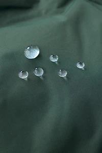 WATER REPELLENT HOODIE PUFFER COAT