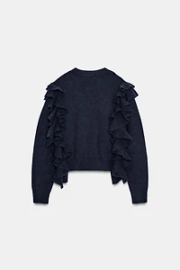 PULL EN MAILLE À VOLANTS