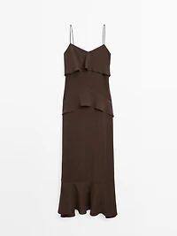 Robe longue à volants