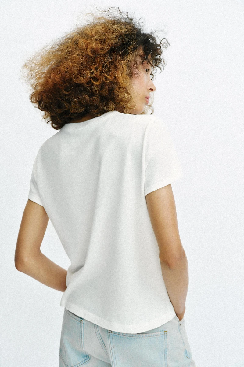 T-SHIRT CŒUR MANCHES COURTES