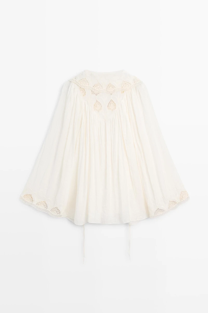 Blouse fluide brodée