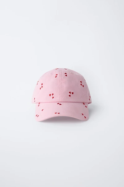 FLOCKED HEARTS CAP