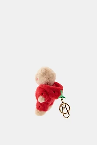 STRAWBERRY TEDDY BEAR CHARM KEYCHAIN