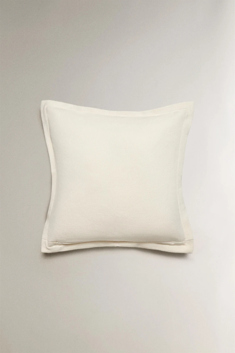 COTTON PERCALE THROW PILLOW COVER