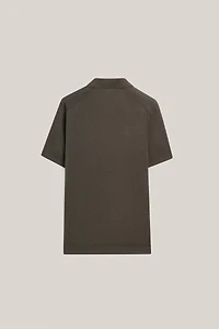 Cotton and linen knit polo sweater - LIMITED EDITION