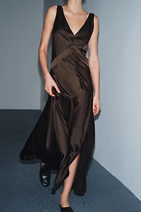 ZW COLLECTION LIMITED EDITION SATIN EFFECT LONG DRESS