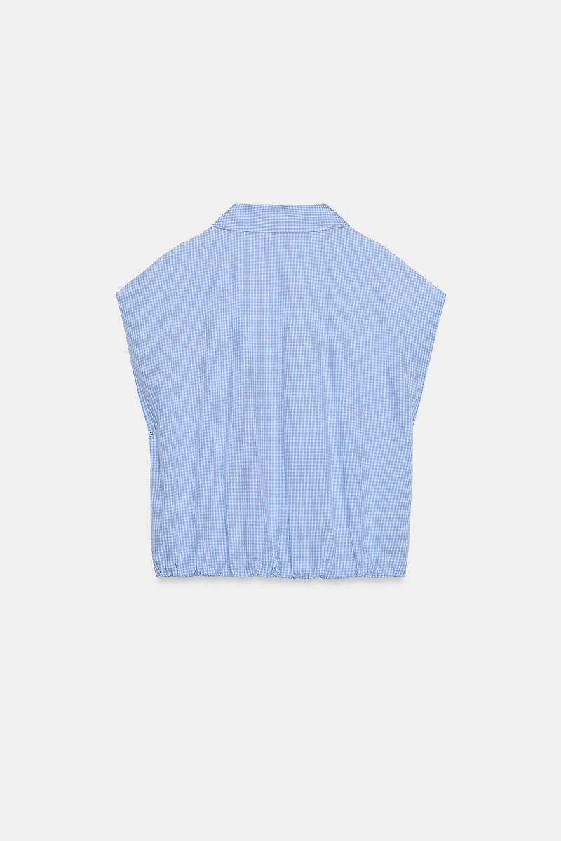 CROPPED GINGHAM SHIRT