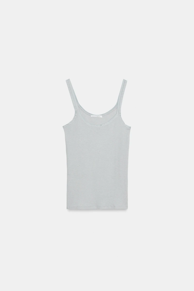 RIBBED STRAP TOP