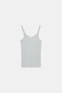 RIBBED STRAP TOP