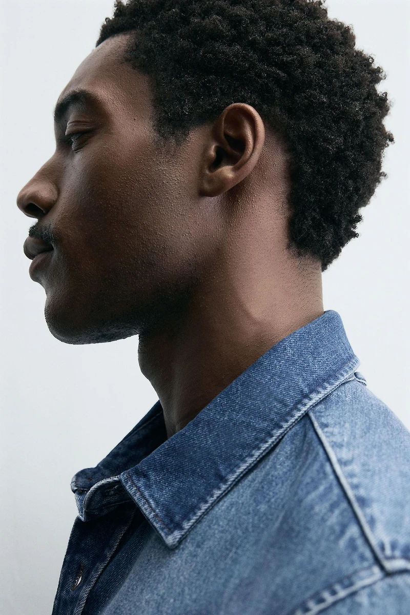 CHEMISE EN JEAN DÉLAVÉE