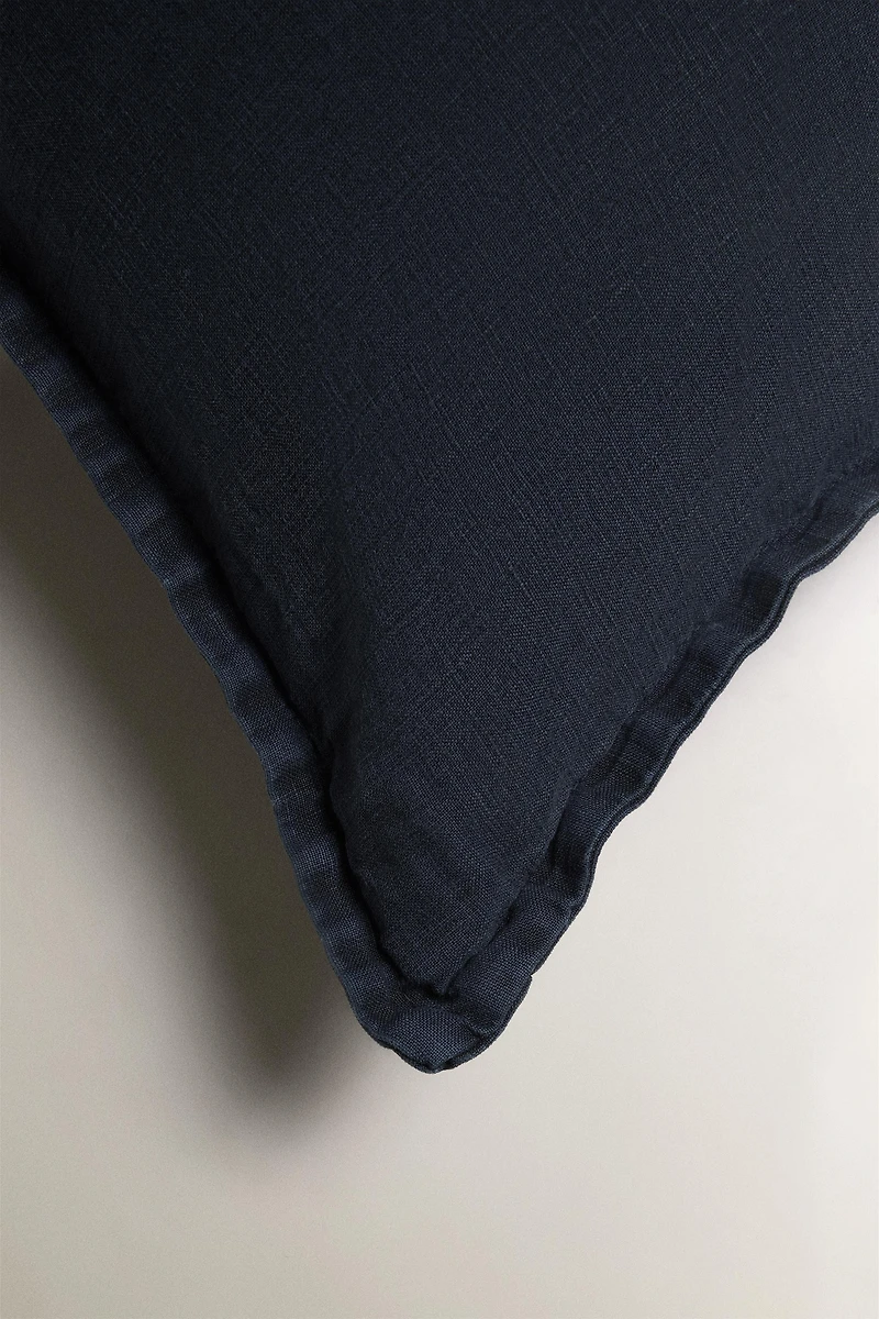 FADED LINEN THROW PILLOW COVER