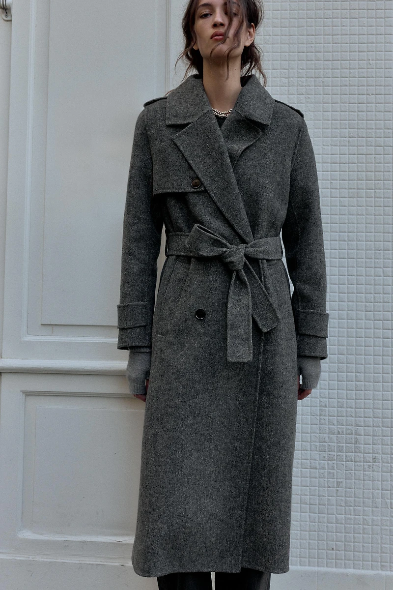 BELTED WOOL COAT