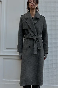 BELTED WOOL COAT