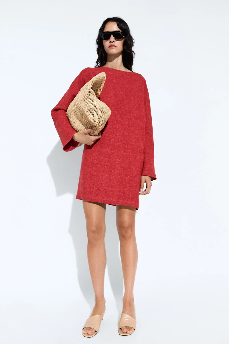 Long sleeve mini dress