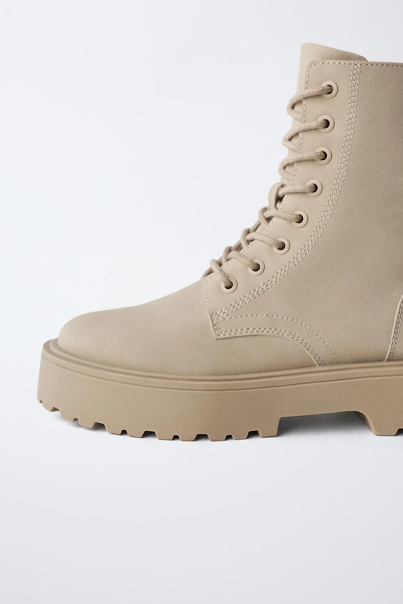 LACE-UP ANKLE BOOTS