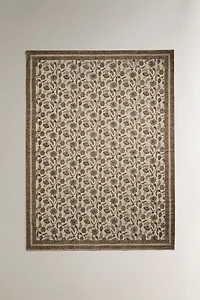 FLORAL PRINT AREA RUG