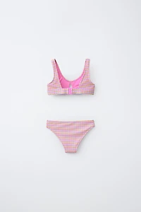 6-14 ANS/ BIKINI RAYURES STRUCTURÉ