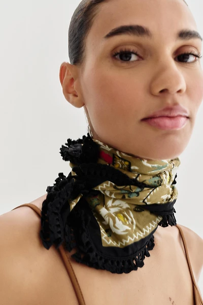 FRINGED FLORAL PRINT SCARF