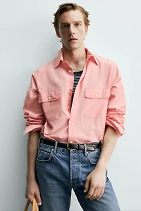 REGULAR FIT FLOWY SHIRT WITH POCKETS AARON LEVINE X ZARA