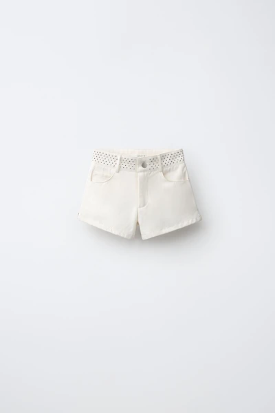 STUD AND STAR DETAIL SHORTS