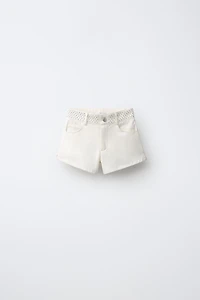 STUD AND STAR DETAIL SHORTS