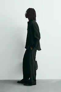 RELAXED FIT TEXTURED OVERSHIRT