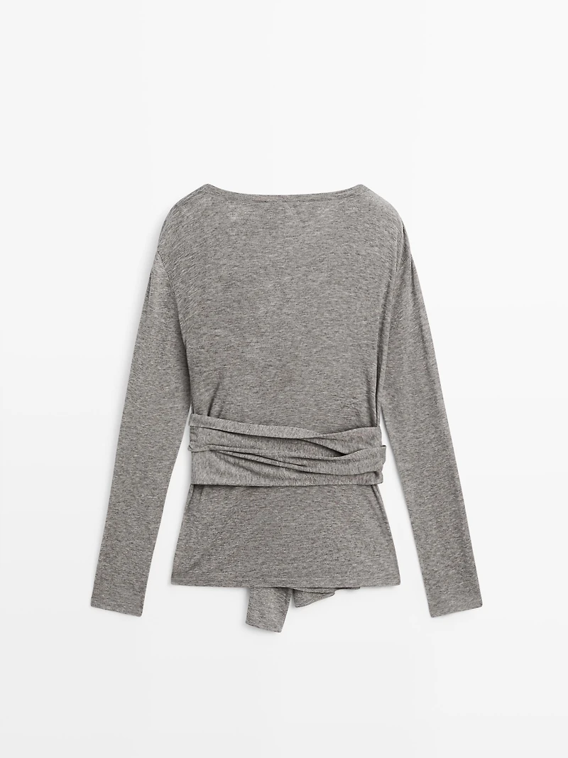 T-shirt with tie detail