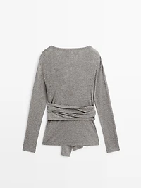 T-shirt with tie detail