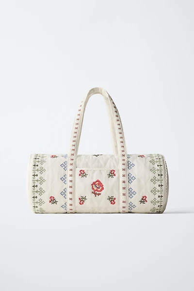 EMBROIDERED BOWLING BAG