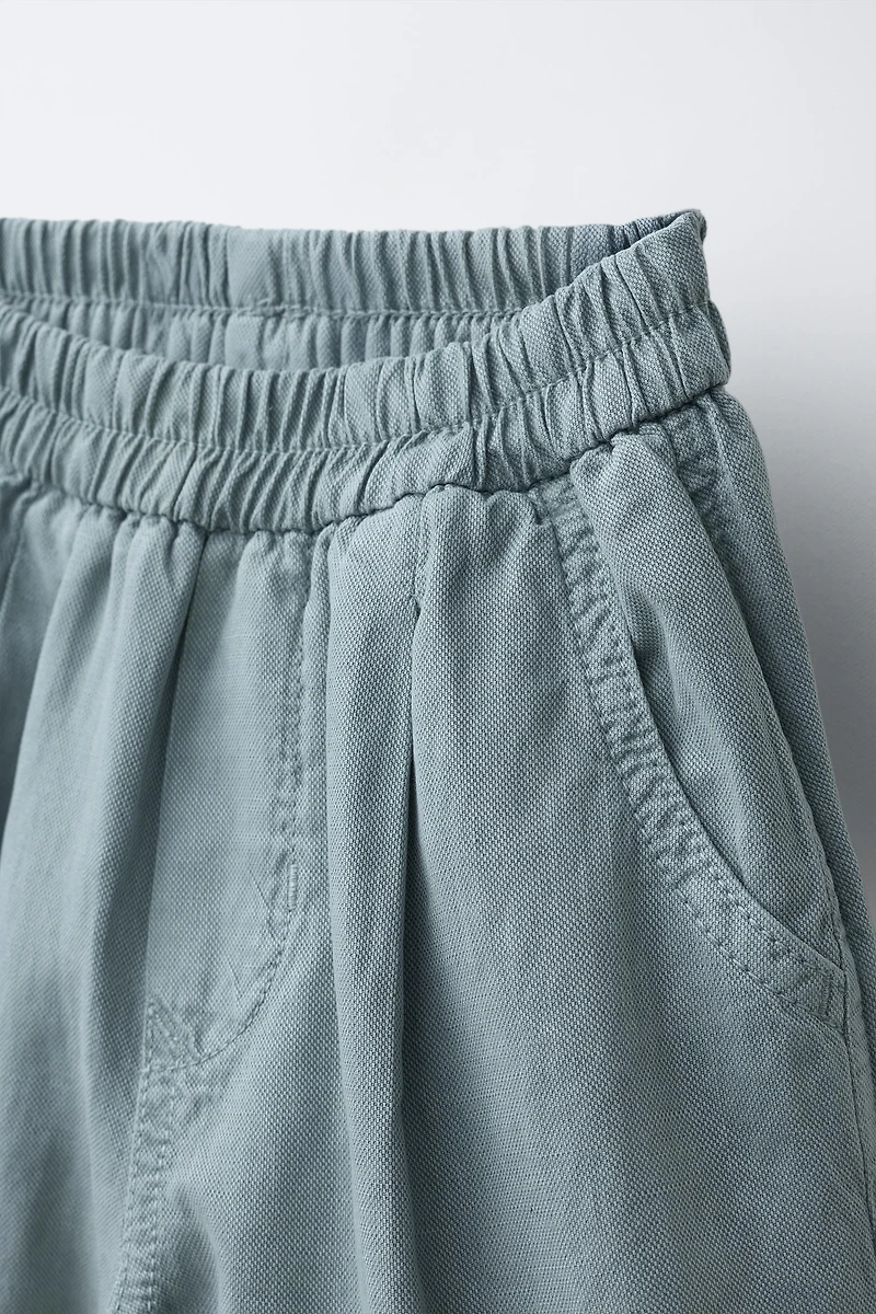 ZARA TIMELESS - PANTALON AVEC LIN BAS CONTRASTÉ