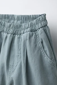 ZARA TIMELESS - PANTALON AVEC LIN BAS CONTRASTÉ
