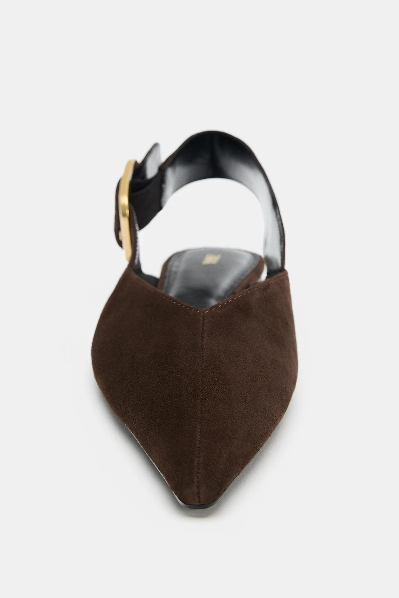 SUEDE SLINGBACK SHOES