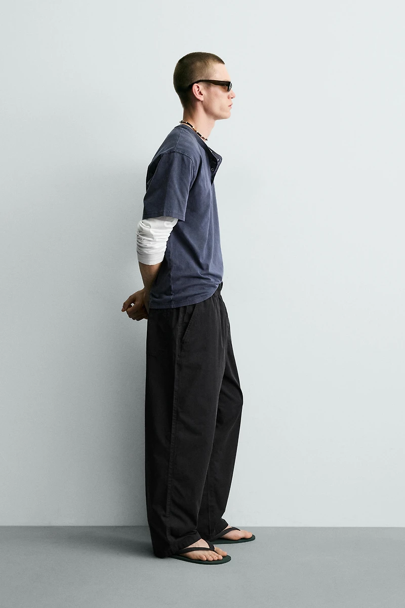 RELAXED FIT COTTON PANTS