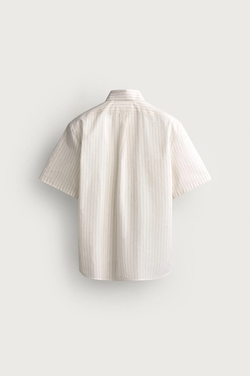 STRIPED JACQUARD REGULAR FIT SHIRT