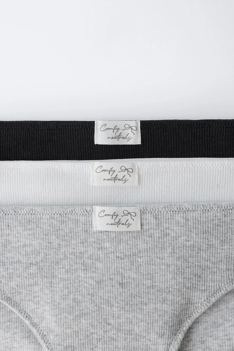 9-14 YEARS/ THREE-PACK OF LABEL UNDERWEAR
