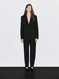Crepe cigarette fit trousers