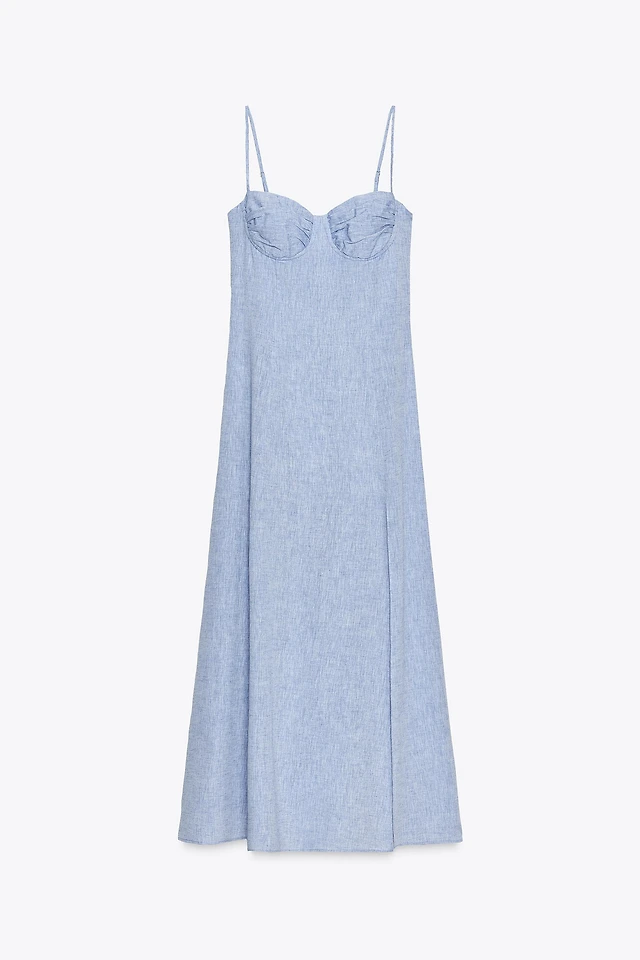 Zara LINEN MIDI CORSET DRESS at Bayshore Shopping Centre in Ottawa, ON