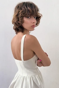 CORSET-STYLE VOLUMINOUS DRESS