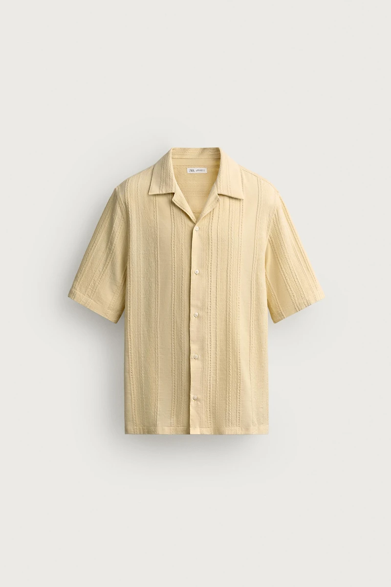 CHEMISE REGULAR FIT JACQUARD RAYURES