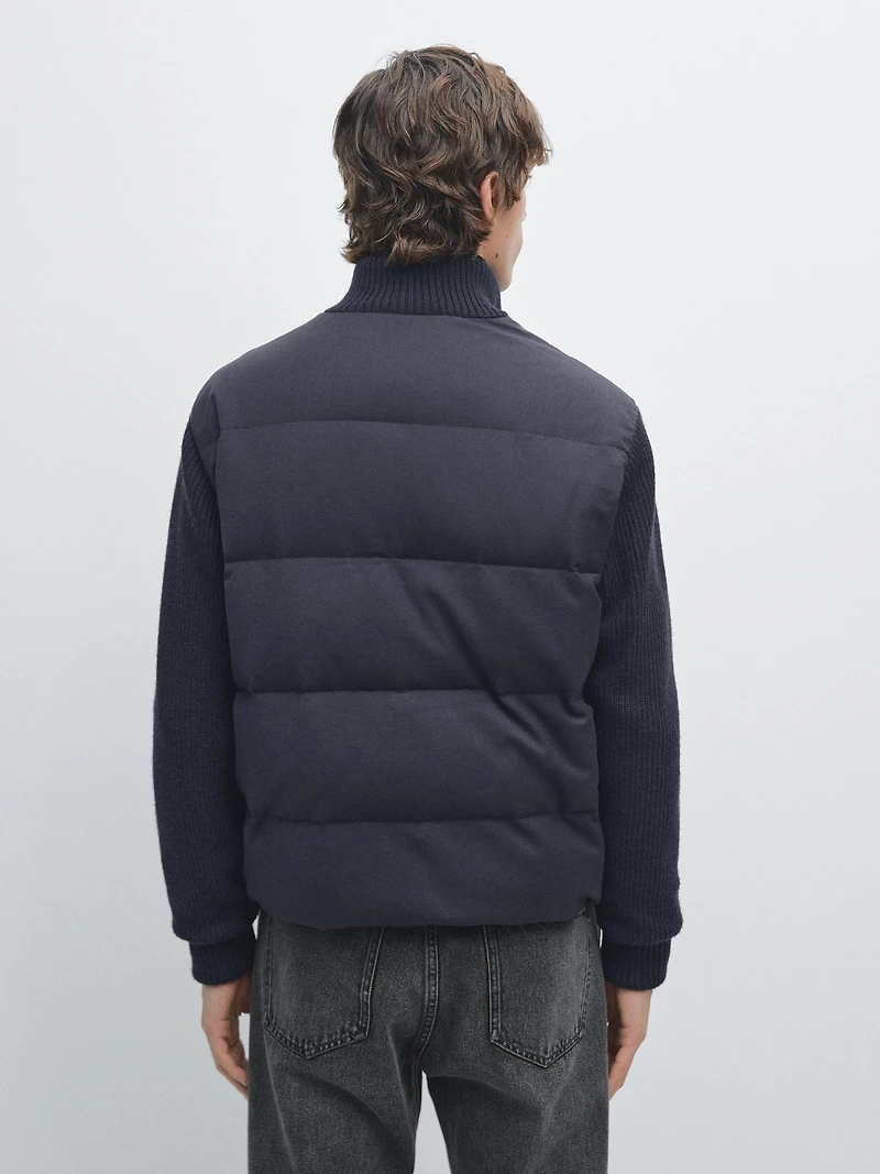 Blend knit puffer jacket