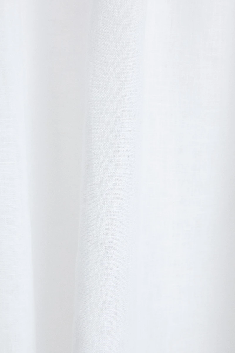 DOUBLE WIDTH LINEN CURTAIN WITH MEDIUM OPACITY